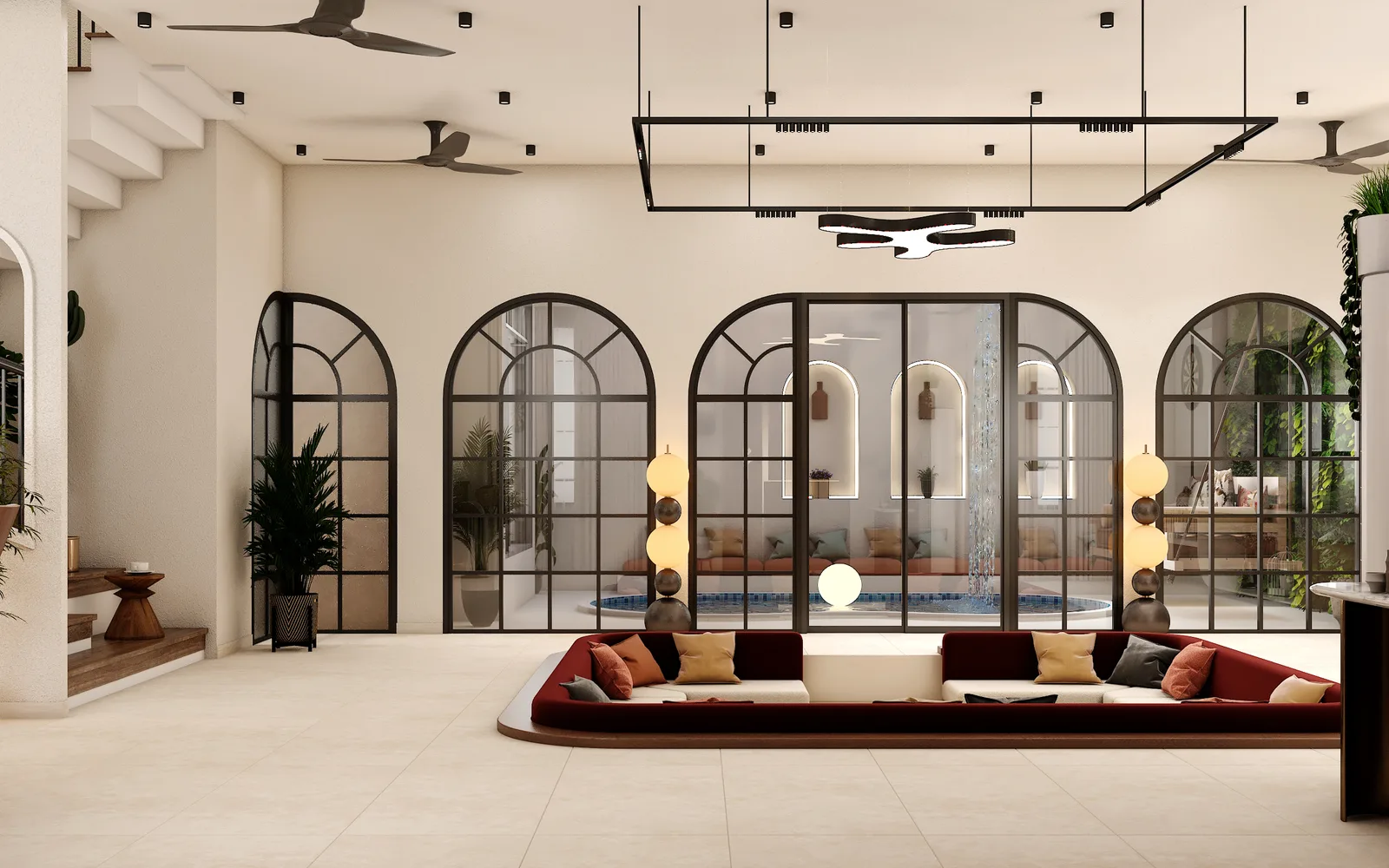Living room of Vizora House, Jaipur