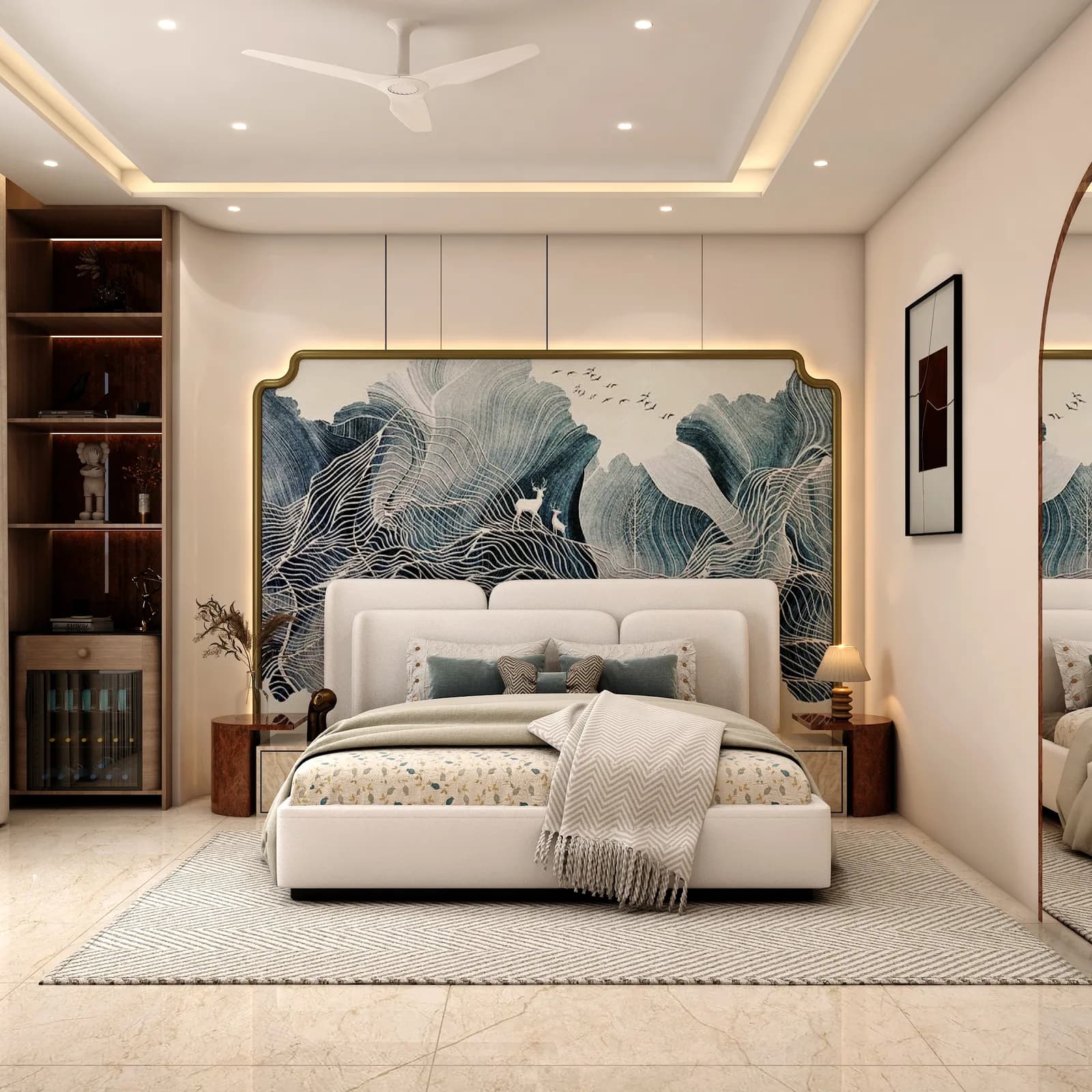 Master bedroom of the Balram Residence, Jaipur