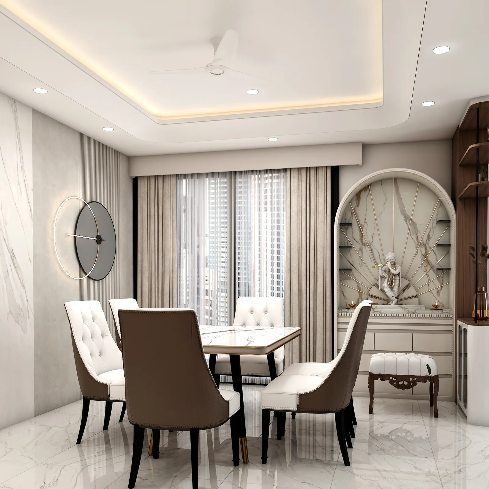 Pooja room, Jai Parkash Residence, Jaipur