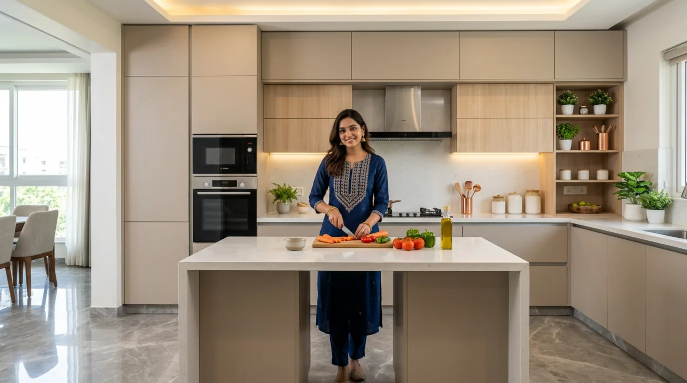 Real Luxora kitchen with premium finishes