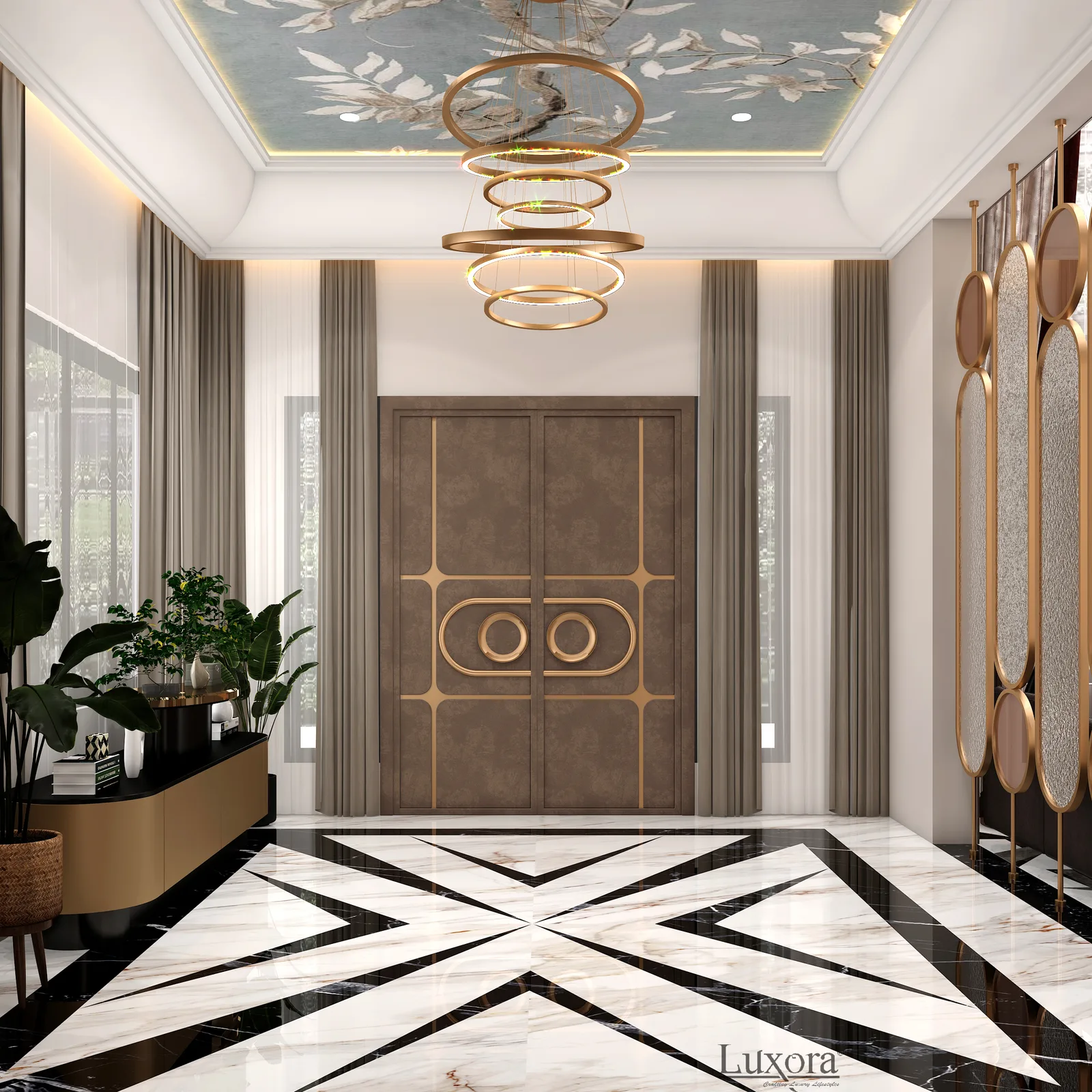Entrance door design, Krish Residence, Jaipur