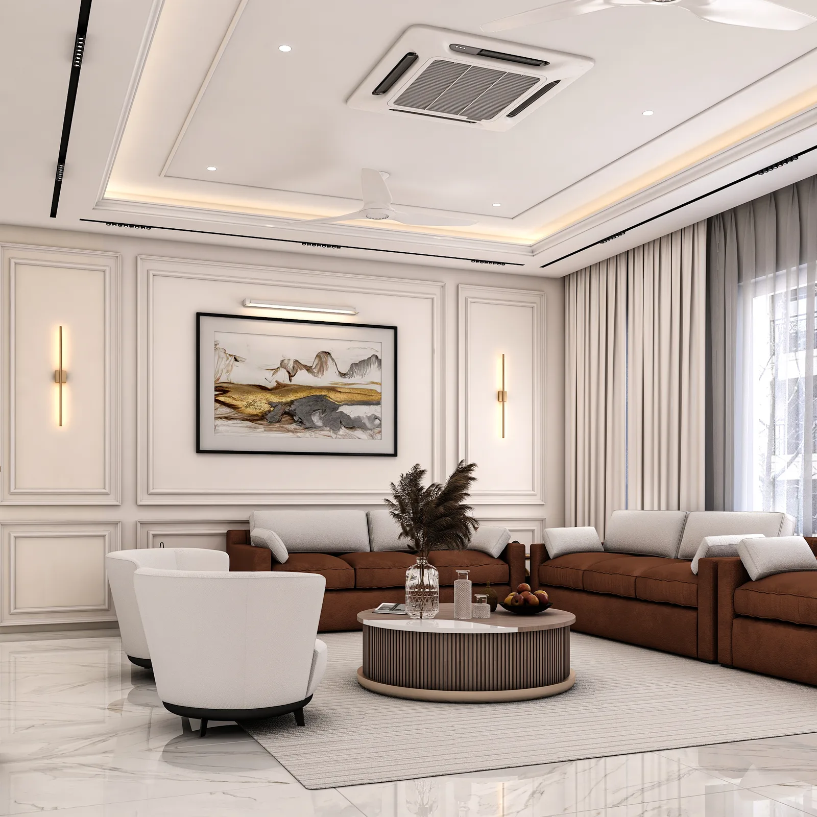 Living room of the Rakesh Residence, Jaipur