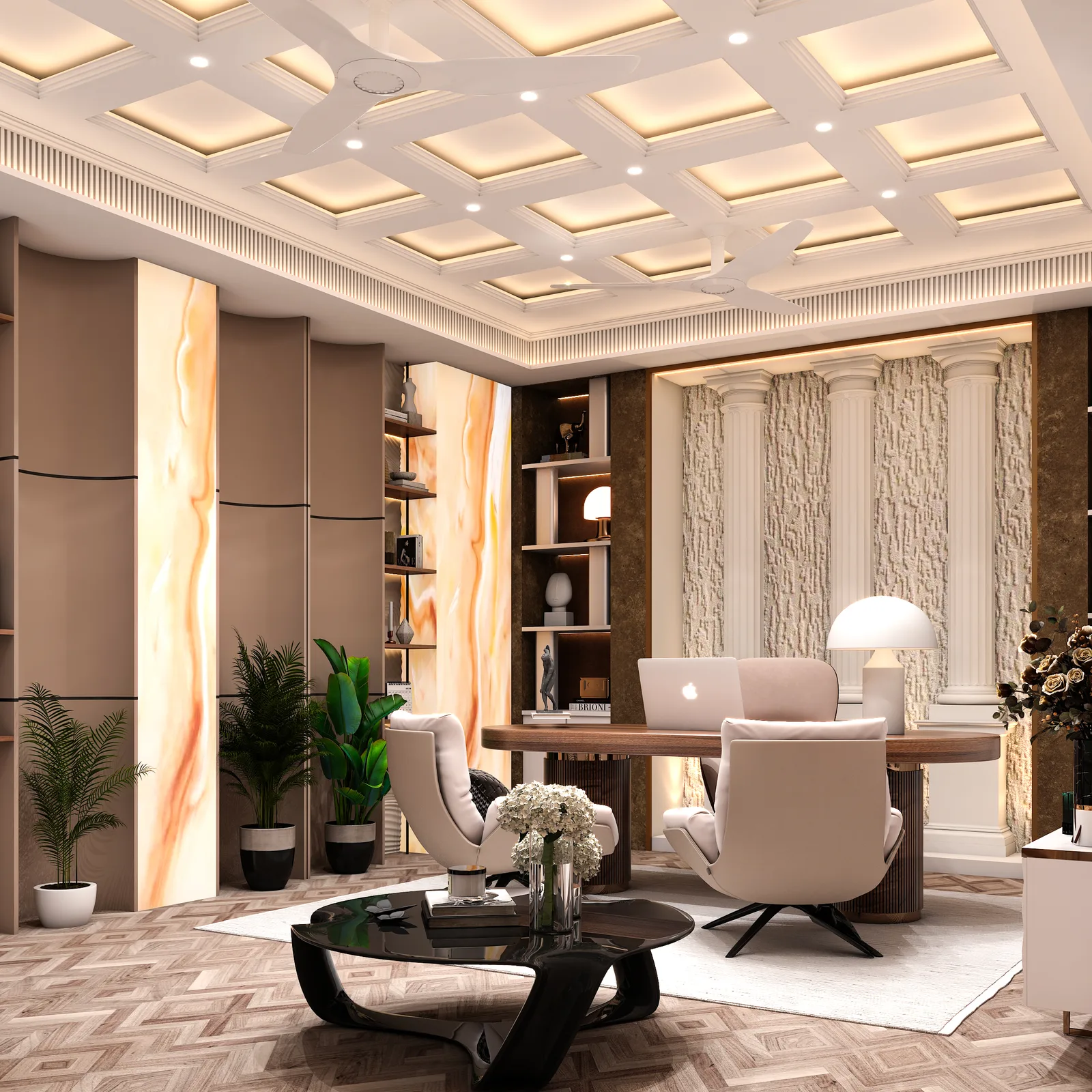 Office interior designed by Luxora, Jaipur